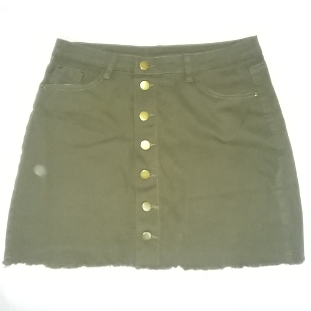 Stretchy Army Green Skirt